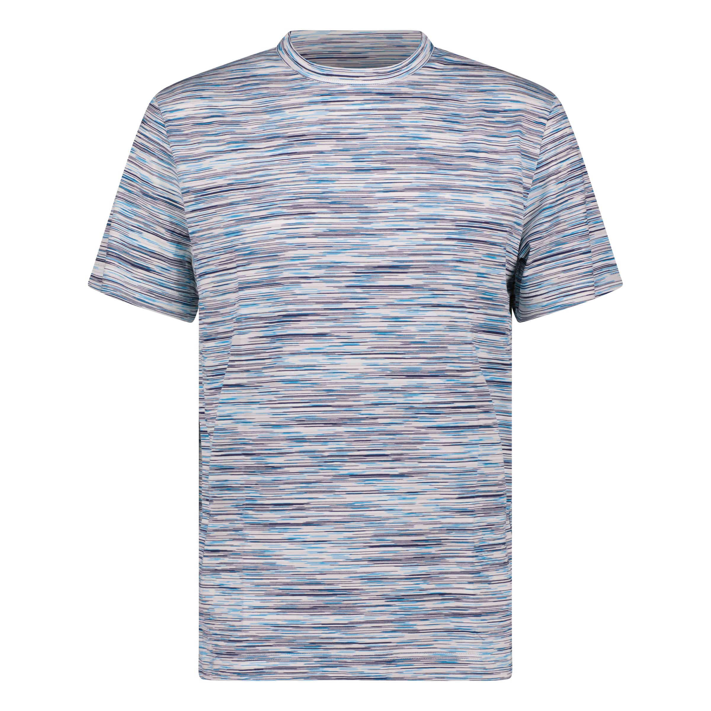 Color variation of Space Dye T-Shirt Blue