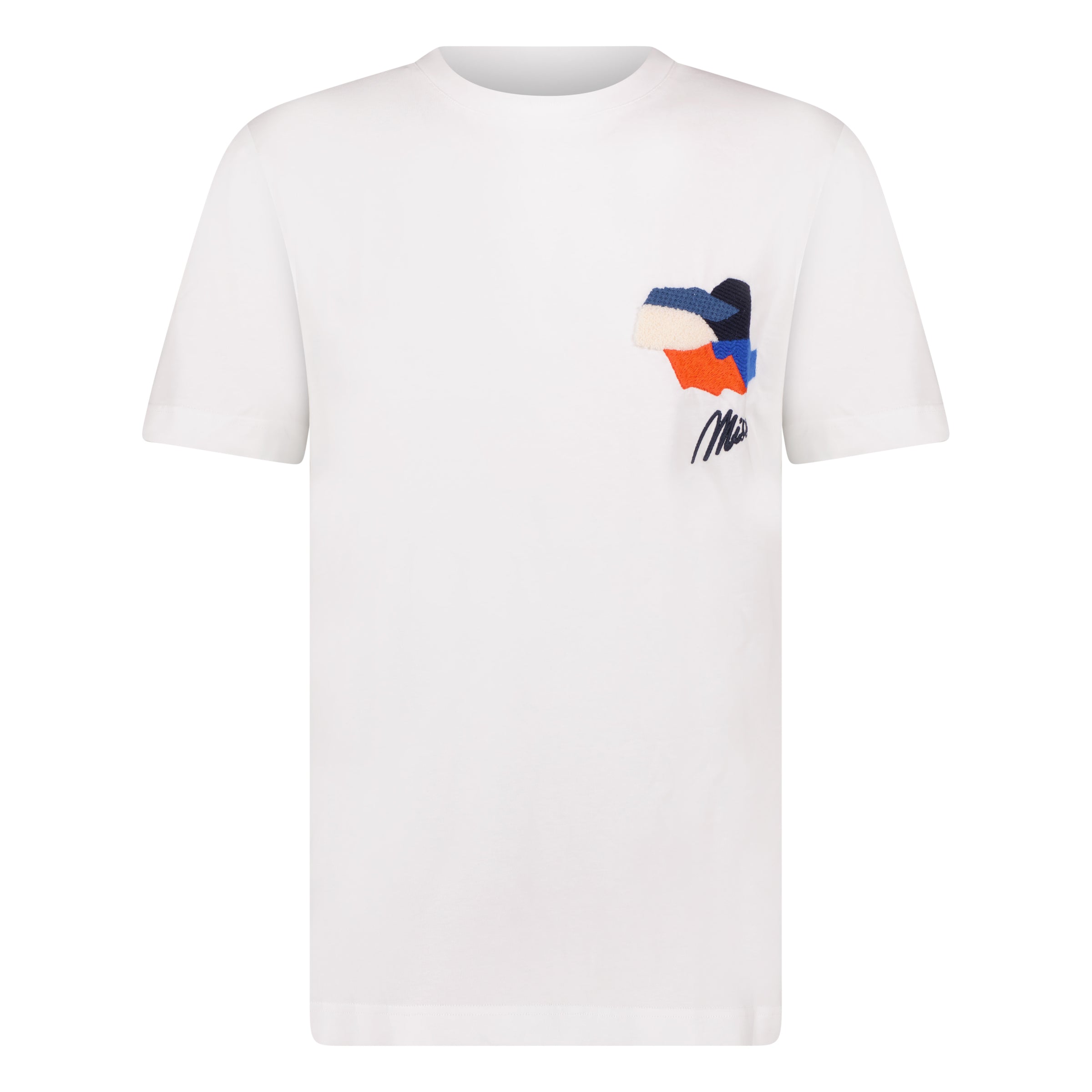 Color variation of Colour Embroidery Logo T-Shirt White