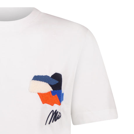 Colour Embroidery Logo T-Shirt White