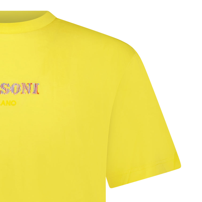 Colour Embroidery Logo T-Shirt Yellow