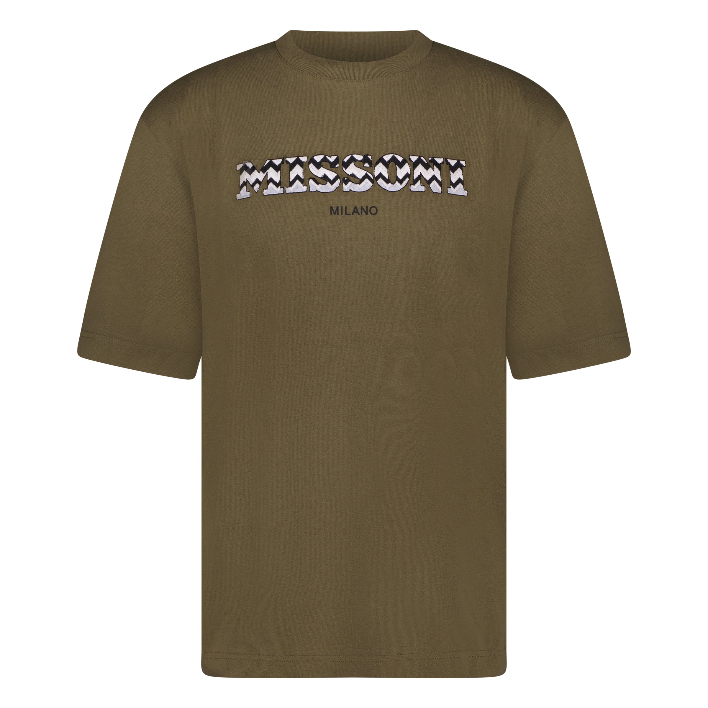 Color variation of Logo Embroidery T-Shirt Khaki Green