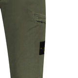 Badge Cotton Cargo Trousers Green