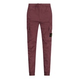 Badge Cargo Cuffed Trousers Purple