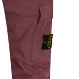 Badge Cargo Cuffed Trousers Purple