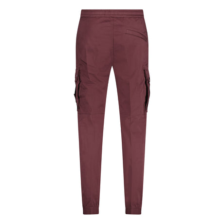 Badge Cargo Cuffed Trousers Purple