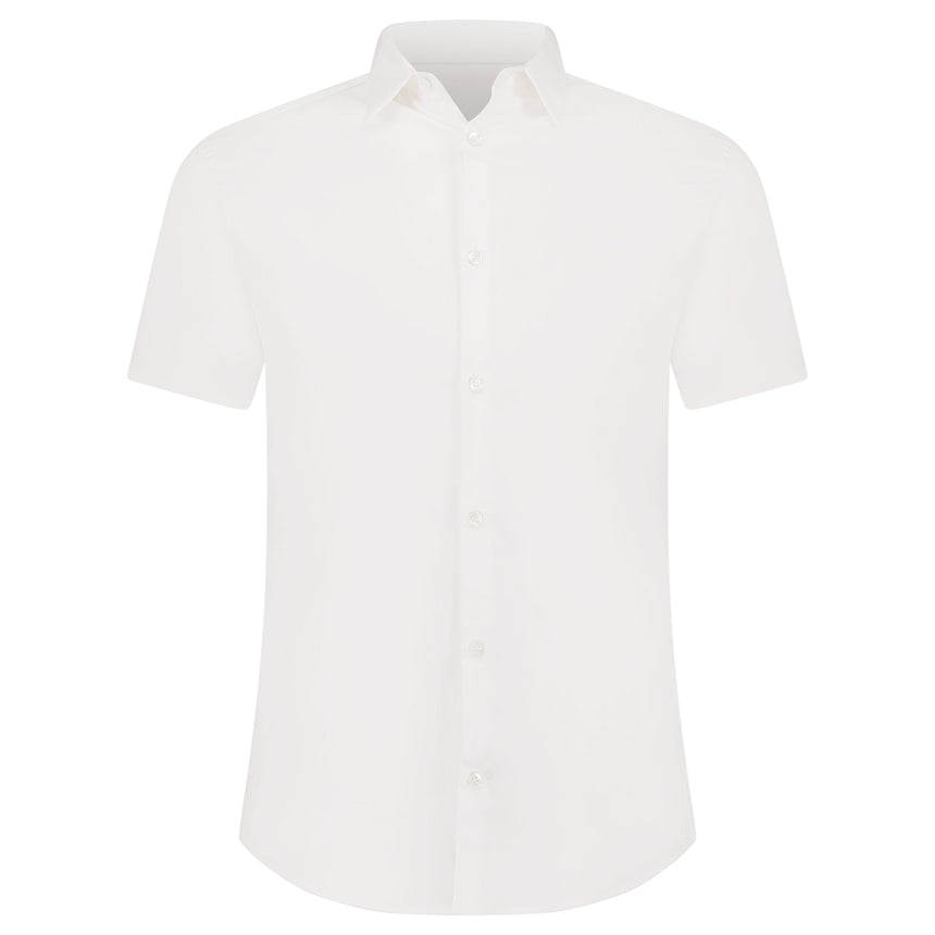 Button-Up Short Sleeve Shirt White