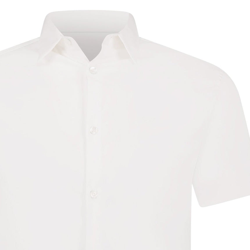 Button-Up Short Sleeve Shirt White