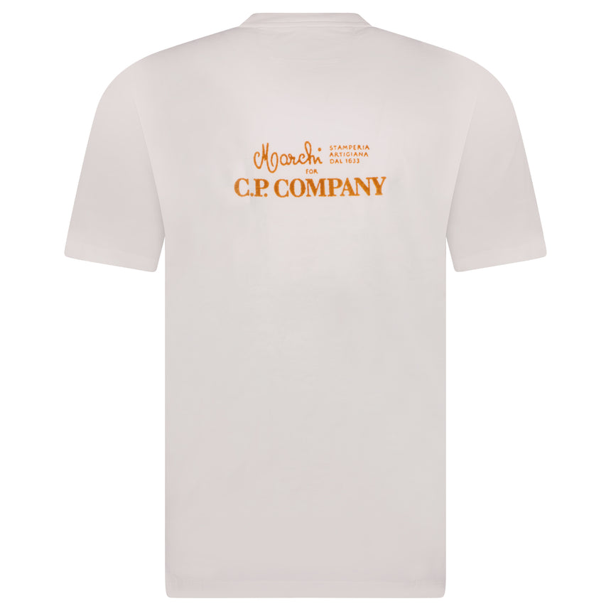 Stitch Logo Print T-Shirt White