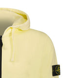 Badge Zip Hooded Sweatshirt Yellow