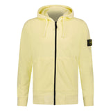 Badge Zip Hooded Sweatshirt Yellow