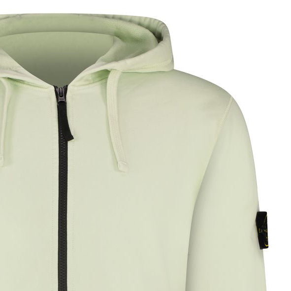 Badge Zip Hooded Sweatshirt Green