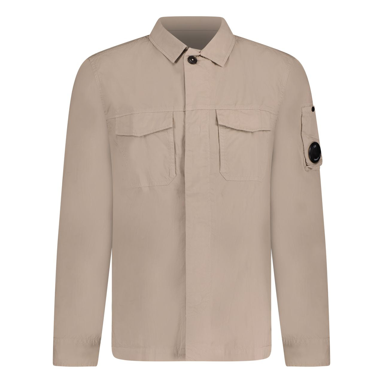 Color variation of Lens Double Pocket Overshirt Beige