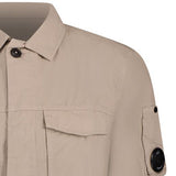 Lens Double Pocket Overshirt Beige