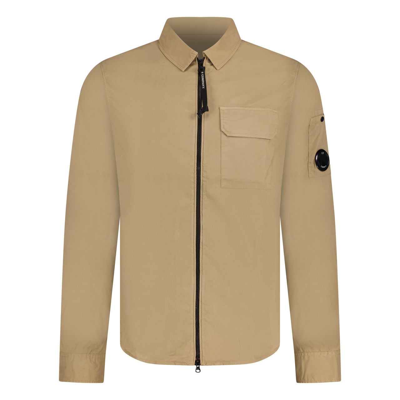 Color variation of Zip Lens 'Gabardine' Overshirt Beige