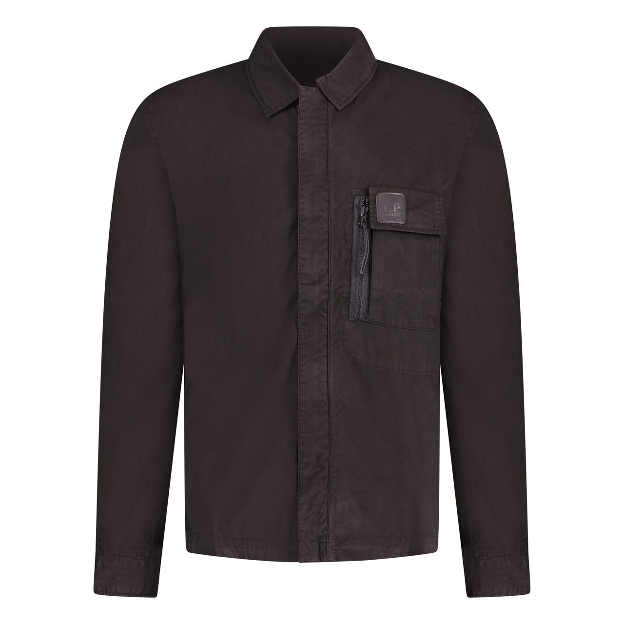 Color variation of Gabardine Chrome Overshirt Jacket Black