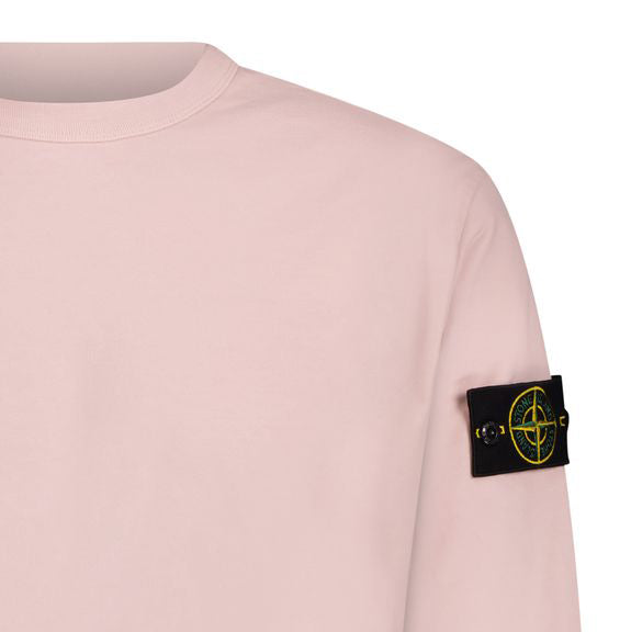 Badge Cotton Sweatshirt Light Pink