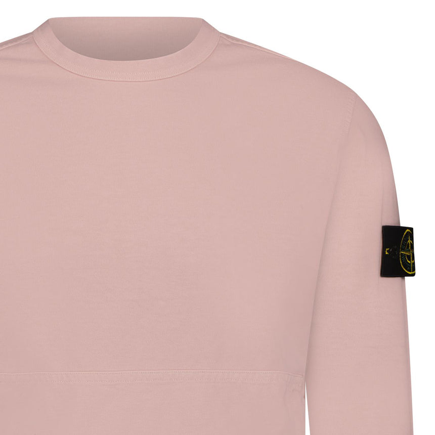 Badge Cotton Light Sweatshirt Pink