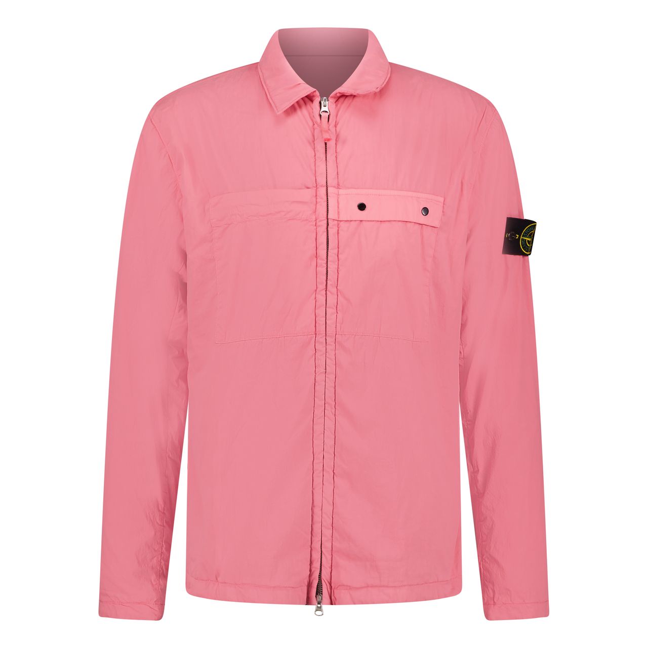 Color variation of Padded Pocket Over Shirt Jacket Pink