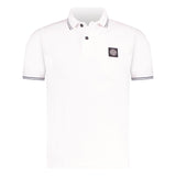 Compass Logo Polo T-Shirt Twin Tip White