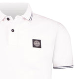 Compass Logo Polo T-Shirt Twin Tip White