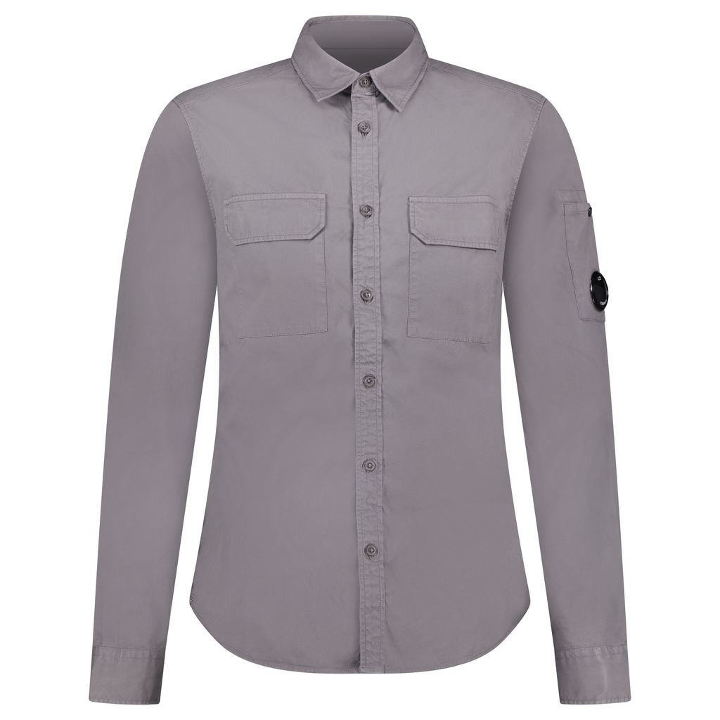 Color variation of Zip Lens 'Gabardine' Overshirt Grey