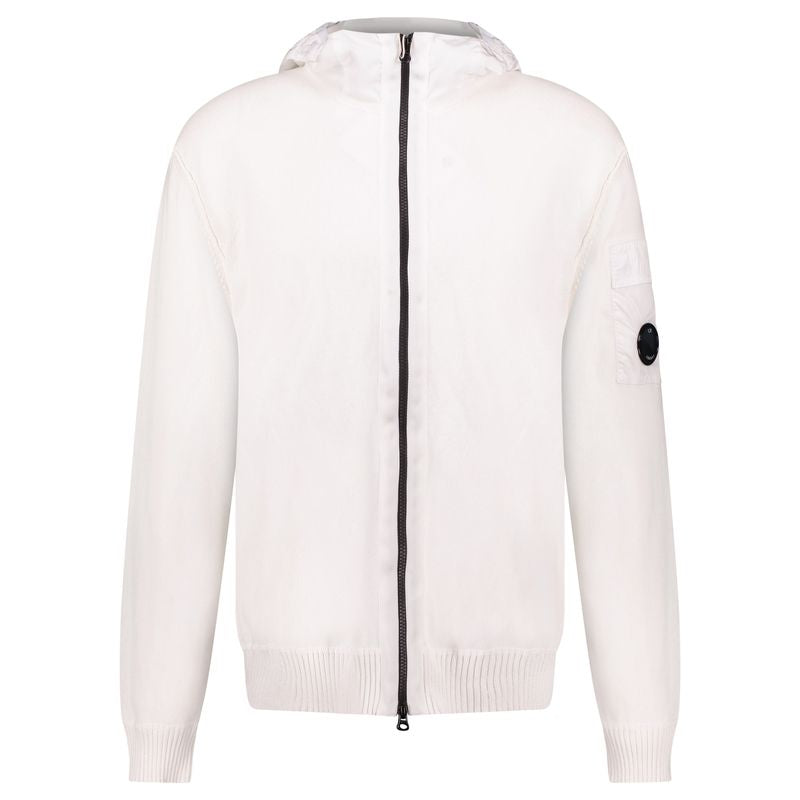 Color variation of Lens Cotton Zip Fleece Hoodie White