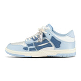 Amiri Skeleton Low Top Trainers Baby Blue & White - Boinclo ltd - Outlet Sale Under Retail