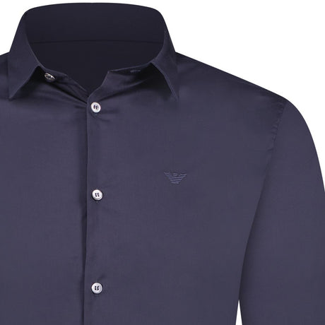 Button-Up Long Sleeve Shirt Navy