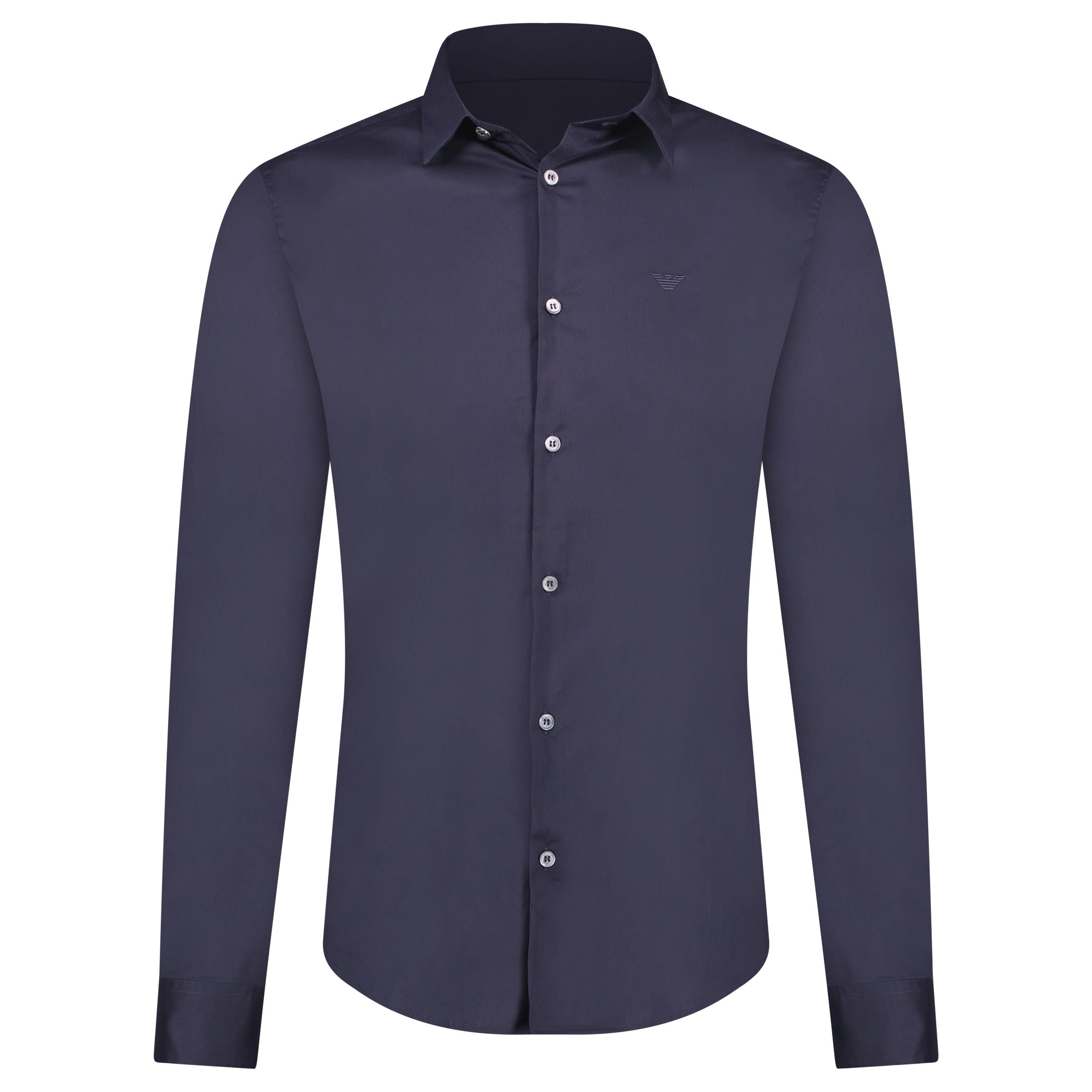 Color variation of Button-Up Long Sleeve Shirt Navy