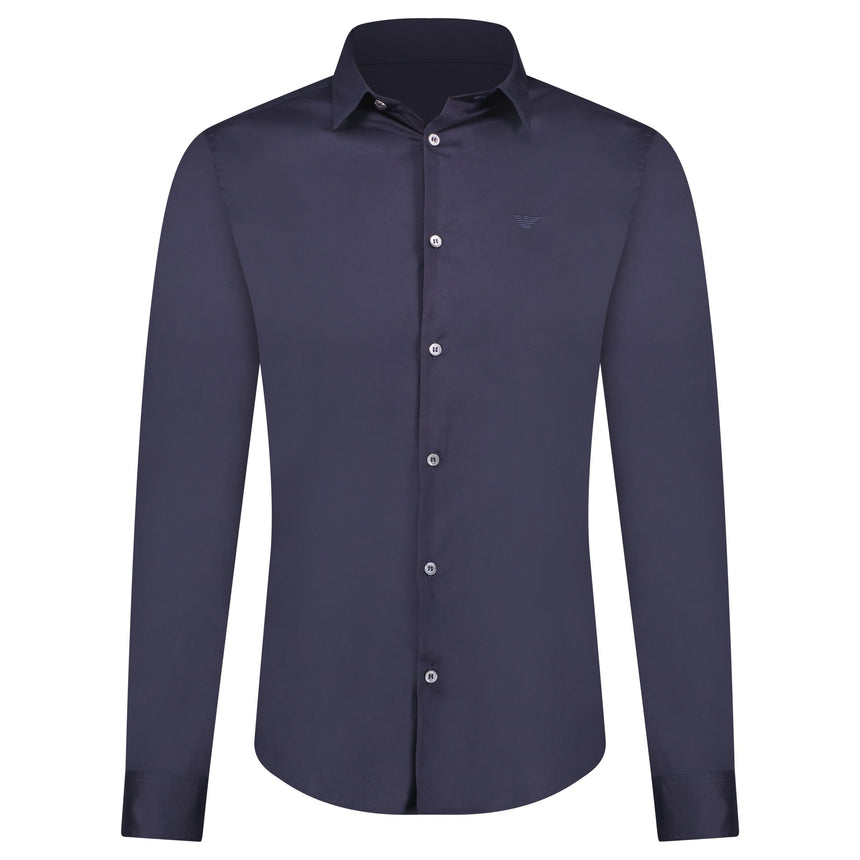 Button-Up Long Sleeve Shirt Navy