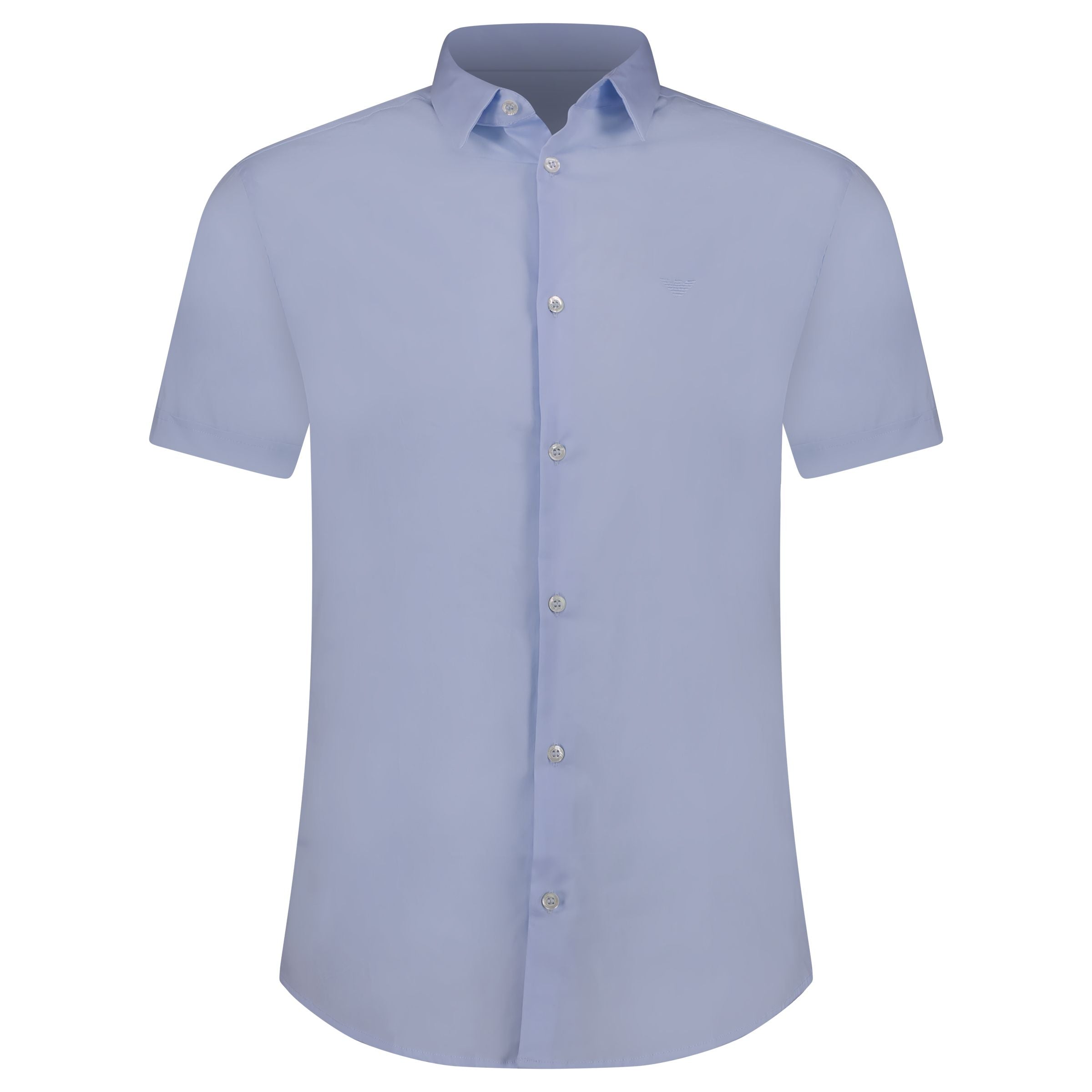 Color variation of Button-Up Short Sleeve Shirt Light Blue