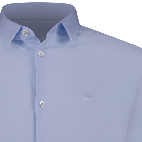 Button-Up Short Sleeve Shirt Light Blue