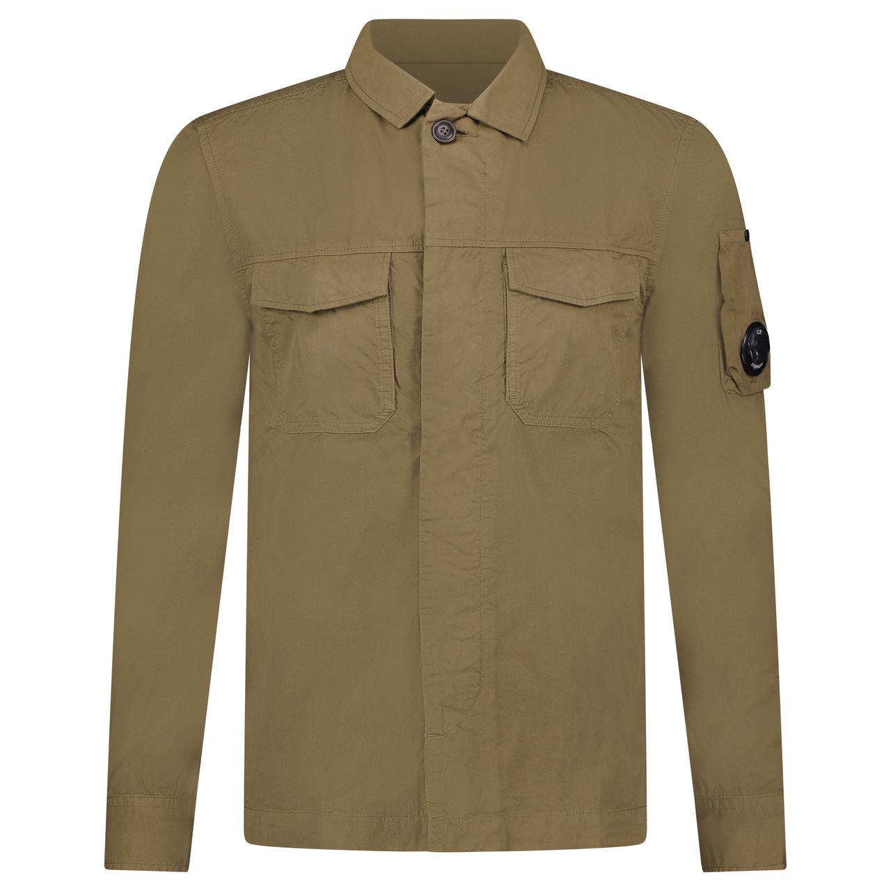 Color variation of Lens 'Gabardine' Overshirt Dark Beige