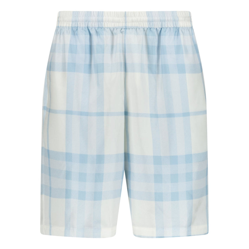 Burberry 'Bradeston' Silk Check Shorts Blue & White - Boinclo ltd - Outlet Sale Under Retail