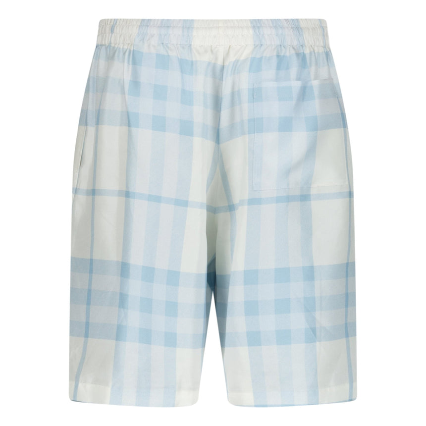 Burberry 'Bradeston' Silk Check Shorts Blue & White - Boinclo - Outlet Sale Under Retail