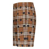 Burberry 'Bradeston' Silk Dark Birch Check Shorts Brown - Boinclo - Outlet Sale Under Retail