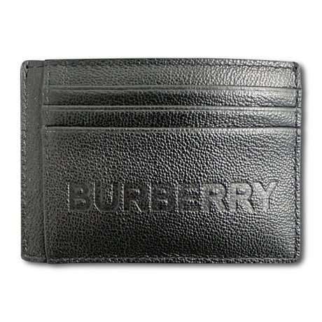 Burberry 'Chase' Leather Card Holder with Money Clip Black - Boinclo ltd - Outlet Sale Under Retail