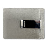 Burberry 'Chase' Leather Card Holder with Money Clip Grey - Boinclo ltd - Outlet Sale Under Retail