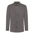 Burberry Classic Check Neck Cambridge Shirt Grey - Boinclo ltd - Outlet Sale Under Retail