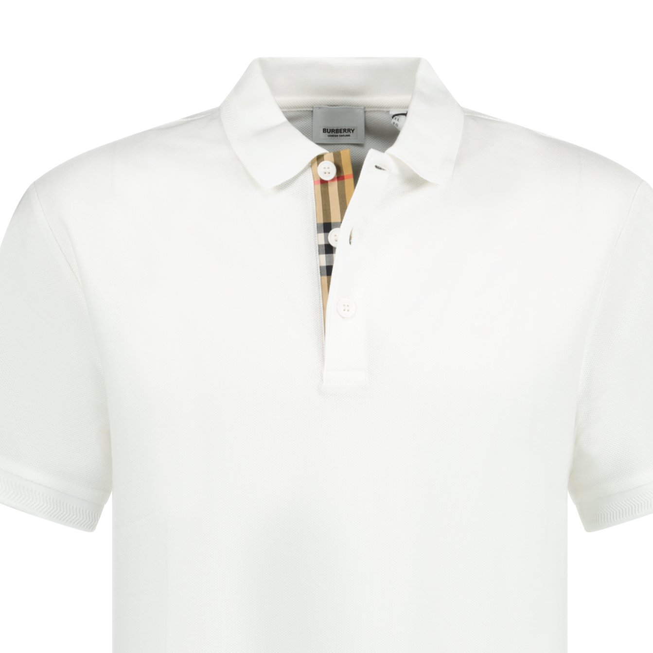 Tシャツ・カットソー Burberry SS24 'Eddie' polo shirt (8084012 WHITE) Burberry Cotton Eddie Polo Shirt - Joseph | Men