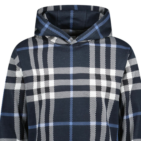 Burberry 'Ferryton' Check Hoodie in Blue and White - Boinclo - Outlet Sale Under Retail