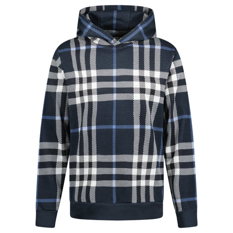 Burberry 'Ferryton' Check Hoodie in Blue and White - Boinclo - Outlet Sale Under Retail