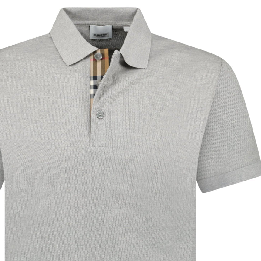 Burberry 'Hartford' Check Placket Polo Grey - Boinclo - Outlet Sale Under Retail