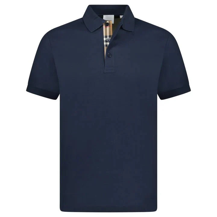 Burberry 'Hartford' Check Placket Polo Navy - Boinclo - Outlet Sale Under Retail