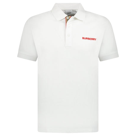 Burberry 'Hartford' Embroidery Logo Check Polo White - Boinclo - Outlet Sale Under Retail