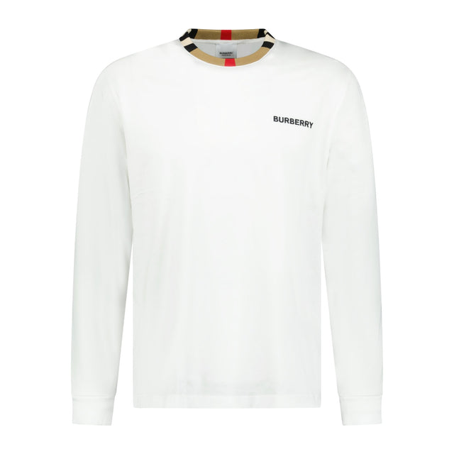 Burberry 'Jayson' Check Long Sleeve T-Shirt White - Boinclo - Outlet Sale Under Retail