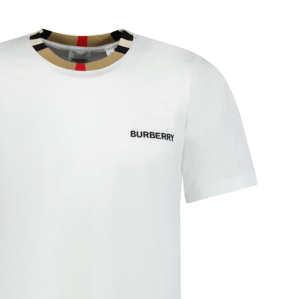 Tシャツ・カットソー BURBERRY White Poplin Shirt Regular Fit Cotton Poplin Shirt in Optic white - Men