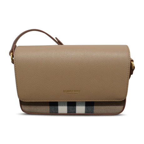 Burberry 'New Hampshire' Leather Shoulder Bag Chestnut Beige - Boinclo - Outlet Sale Under Retail