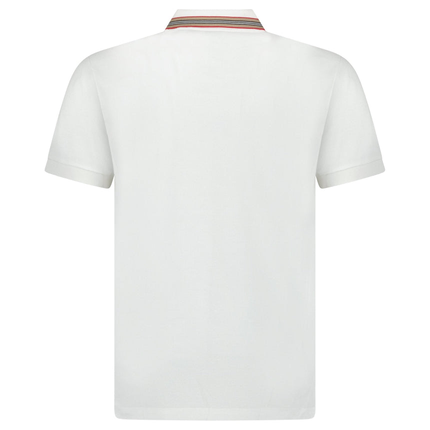 Burberry 'Pierson' TB Collar Polo - Shirt White - Boinclo - Outlet Sale Under Retail