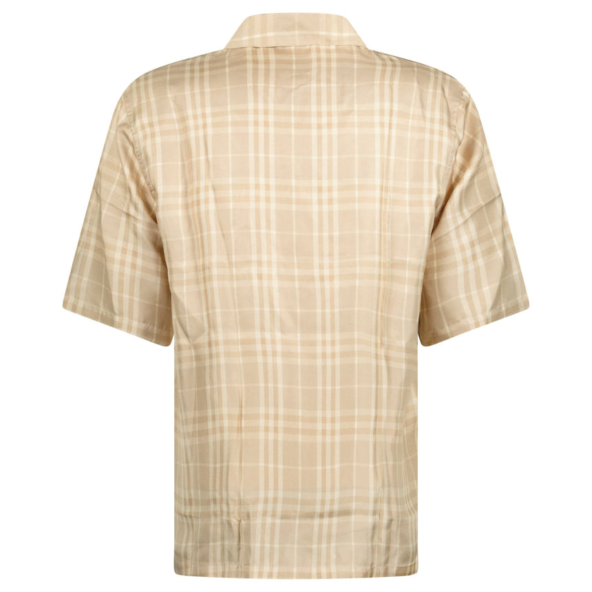 Burberry 'Prestonwood' Silk Button Up Check Shirt Beige - Boinclo - Outlet Sale Under Retail